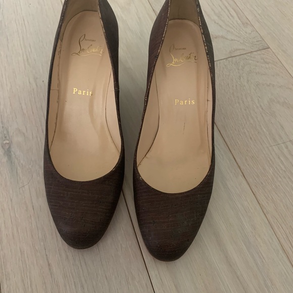 Christian Louboutin Chocolate Brown Wedges - Picture 1 of 3